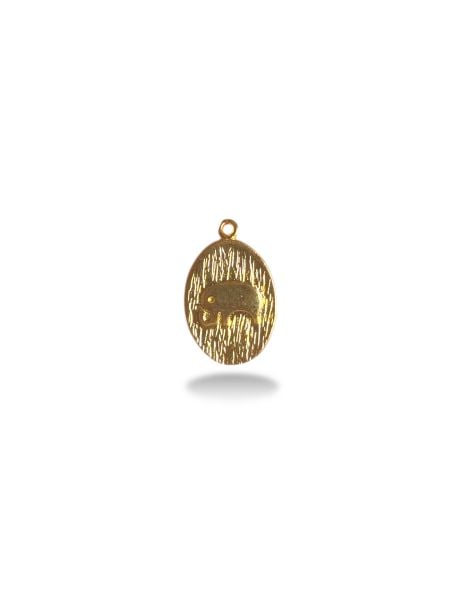 Altın Kaplama Fil Desenli Charm