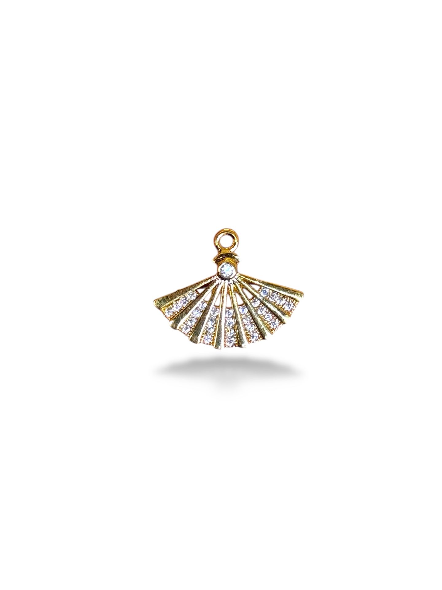 Yelpaze Charm Altın Kaplama