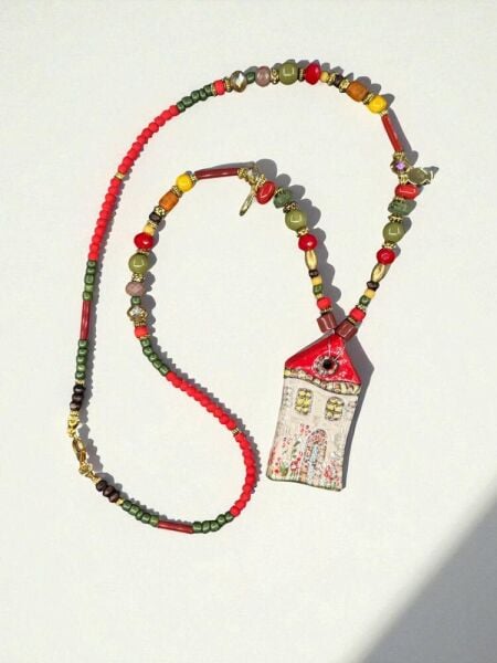 El Yapımı Seramik Kolye